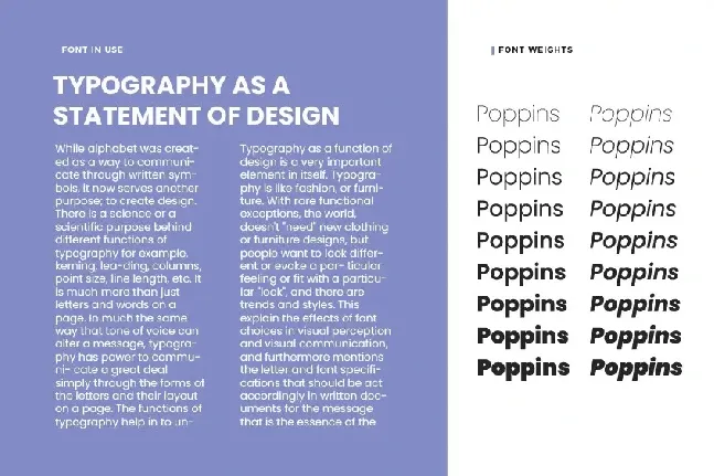 Poppins Family font