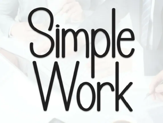 Simple Work Display font