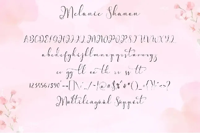 Melanie Shanon font