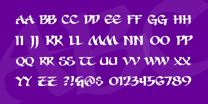 Seven Swordsmen BB font