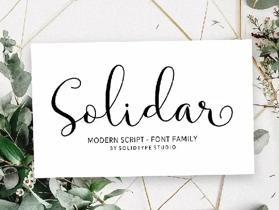 Solidar Script font