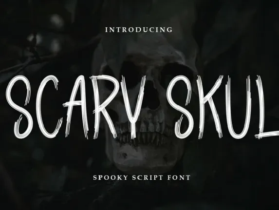 Scary Skul Brush font