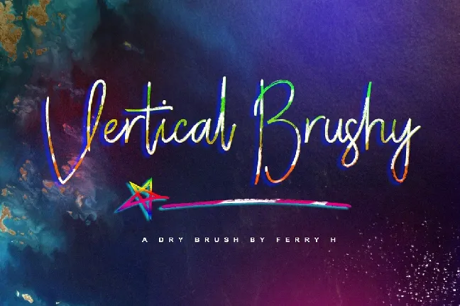 Vertical Brushy Free font