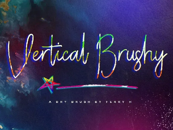 Vertical Brushy Free font