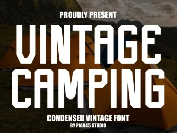 Vintage Camping font