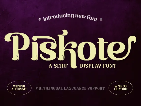 Piskote Trial font