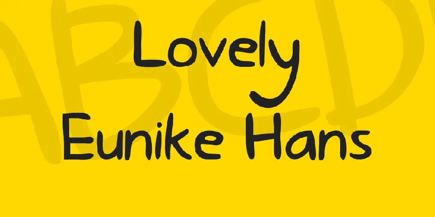 Lovely Eunike Hans font