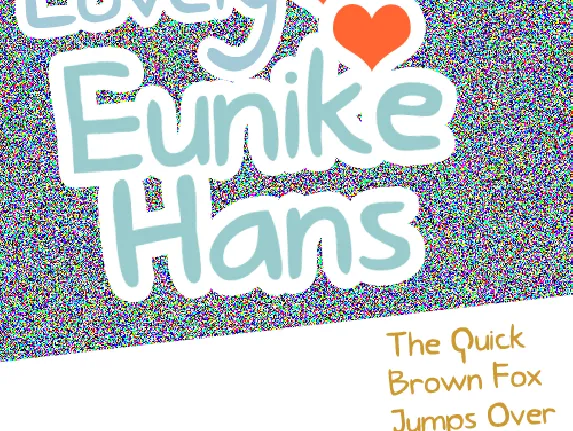 Lovely Eunike Hans font