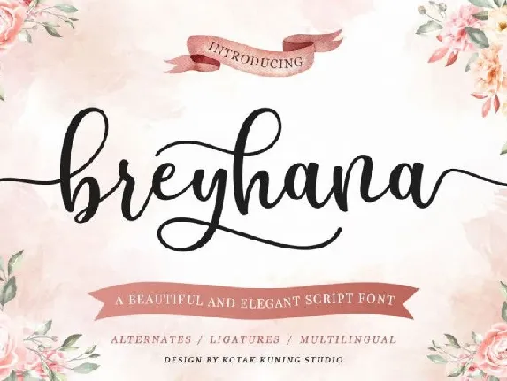 Breyhana Script font