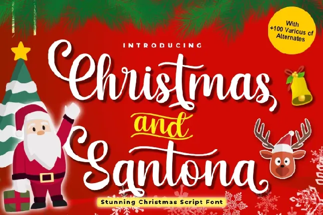 Christmas and Santona font