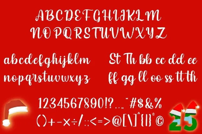 Christmas and Santona font