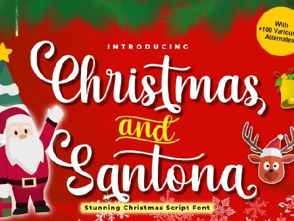 Christmas and Santona font