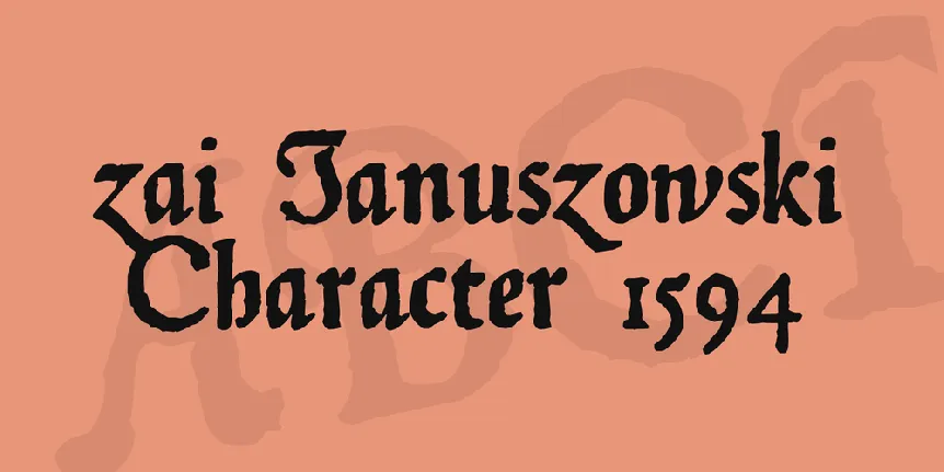 zai Januszowski Character 1594 font