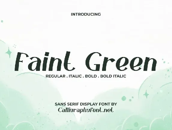 Faint Green Demo font