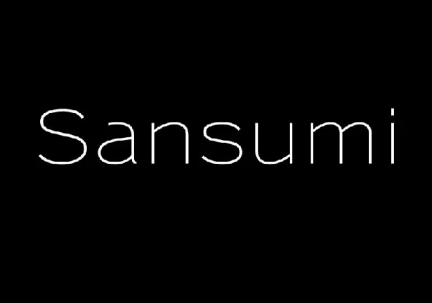 Sansumi font