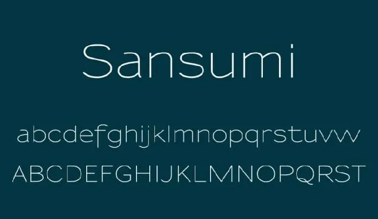 Sansumi font