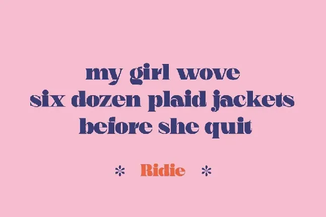 Ridie font