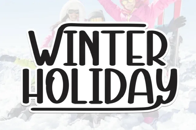 Winter Holiday Display font