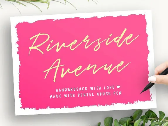 Riverside Avenue Script Free font