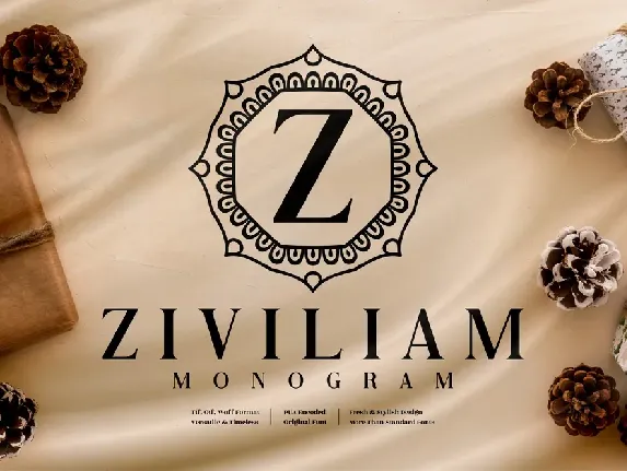 Ziviliam Monogram font