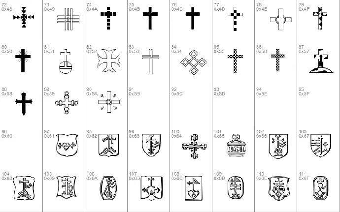 Christian Crosses IV font