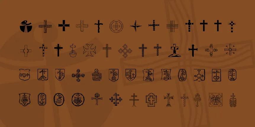 Christian Crosses IV font