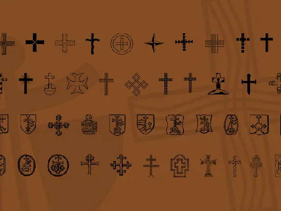 Christian Crosses IV font