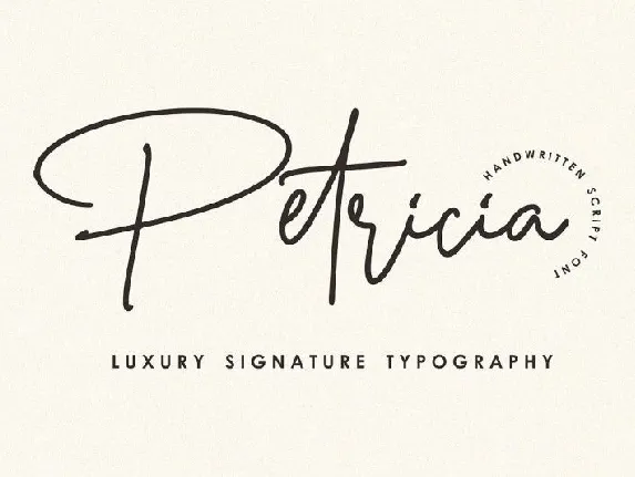 Petricia Signature font