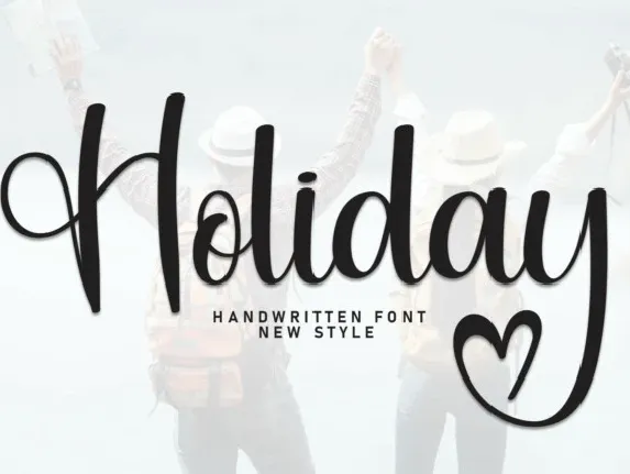 Holliday Script font