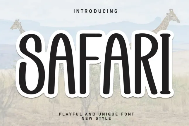 Safari Display font