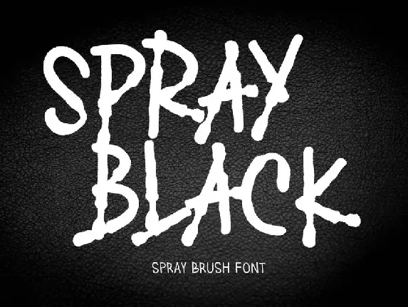 SPRAY BLACK font