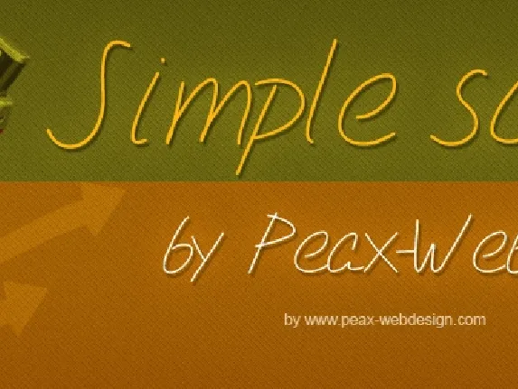 PW Simple Script font