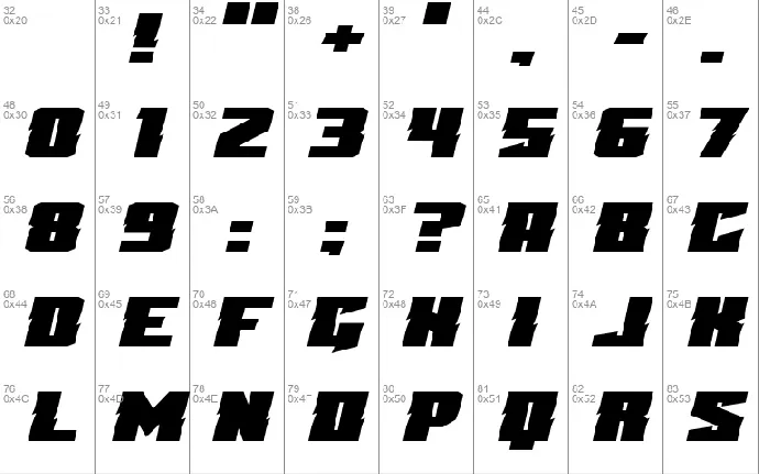 Shift font