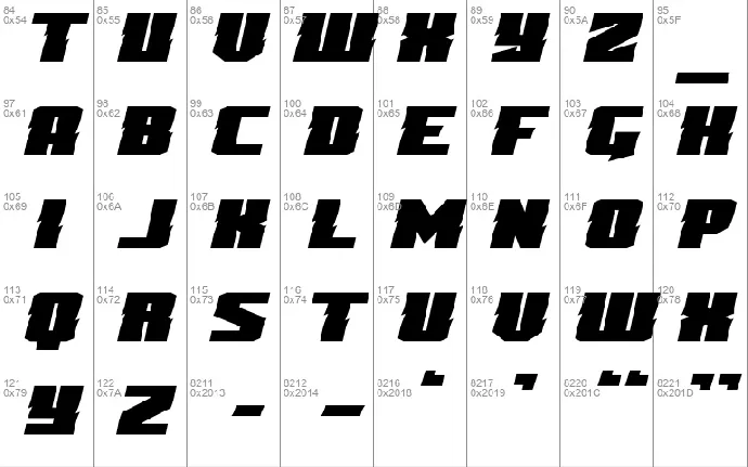 Shift font