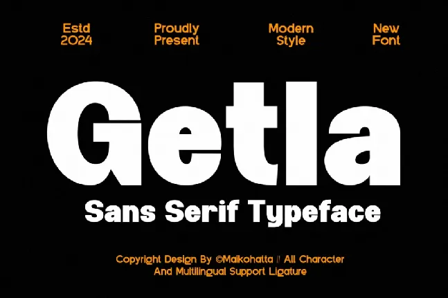 Getla font