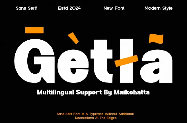 Getla font