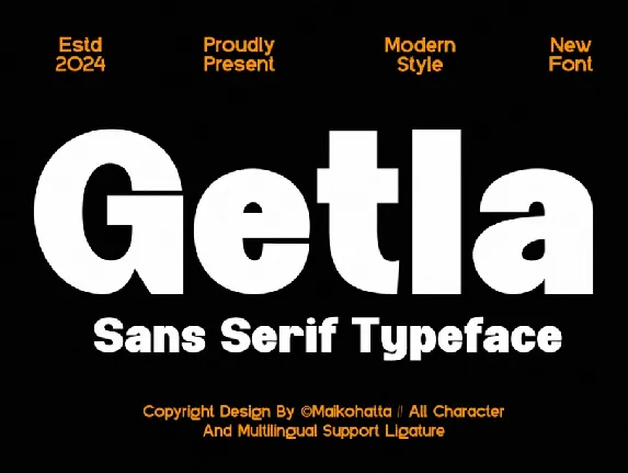 Getla font