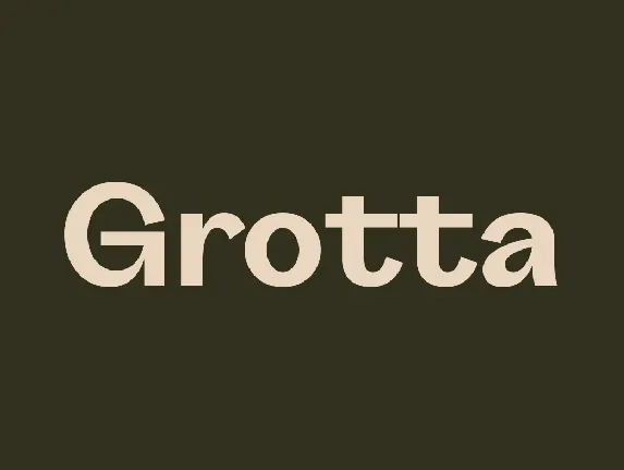 Grotta Family font