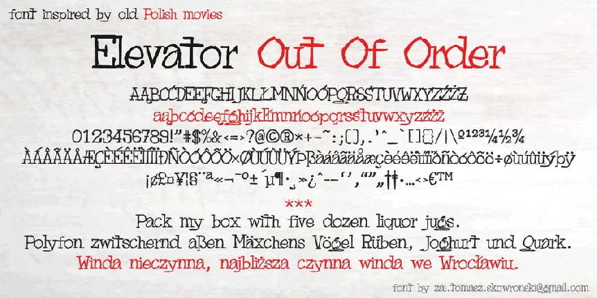 zai Elevator Out Of Order font