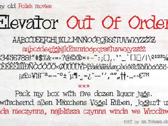 zai Elevator Out Of Order font