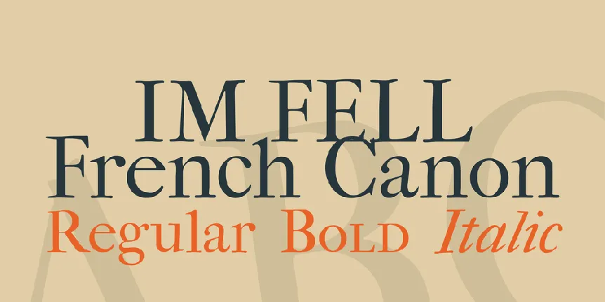 IM FELL French Canon font