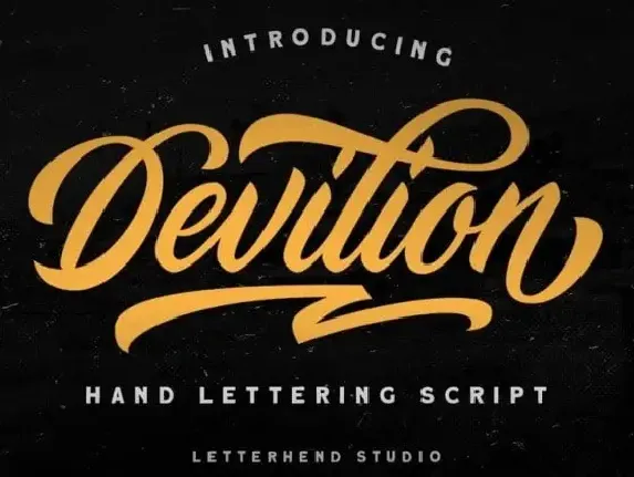 Devilion Bold Script font