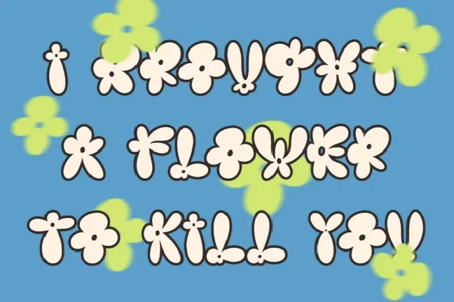 Burst Flower font