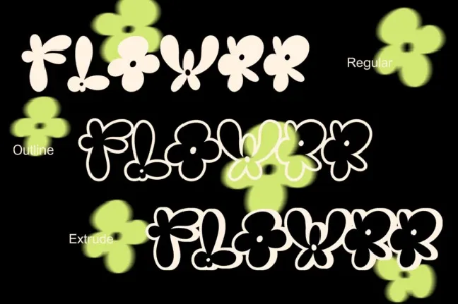 Burst Flower font