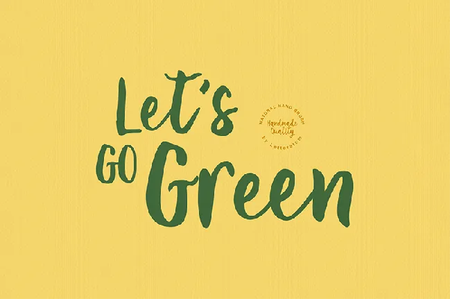 Let's Go Green font