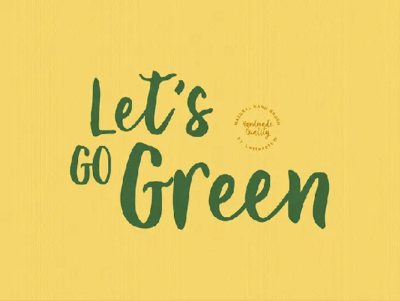 Let's Go Green font