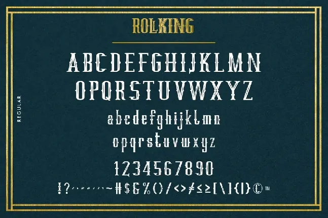 RollKing font