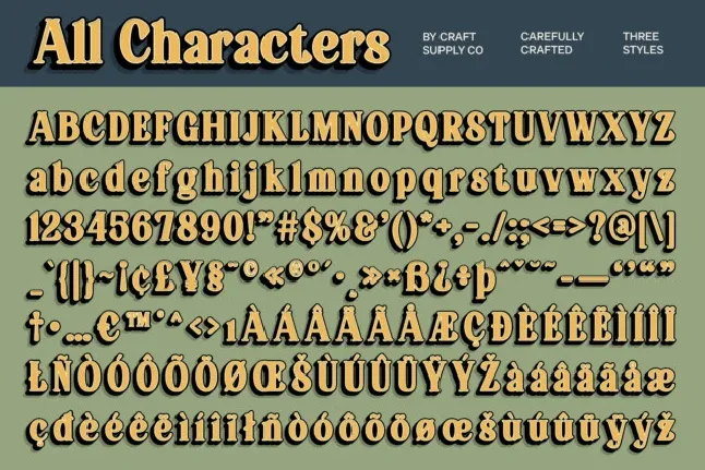 Badoney 3D font