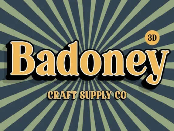 Badoney 3D font