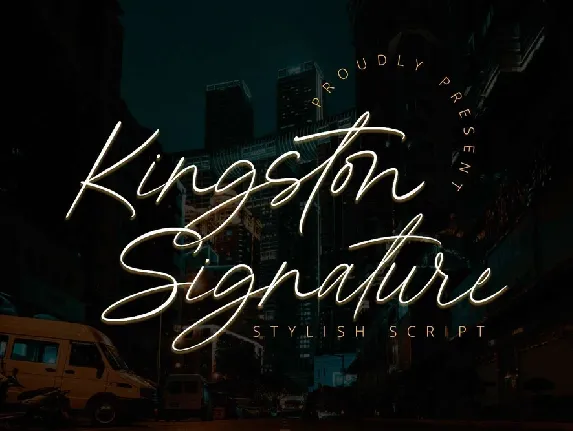 Kingston Signature font